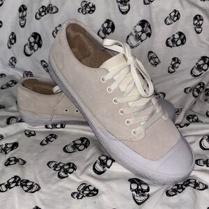 DC Men's Premium Tristan Funkhouser Skateboard Shoe White Suede Size 10.5